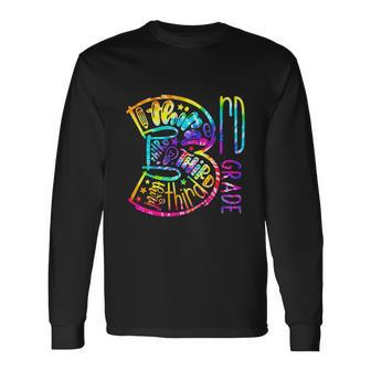 Tie Dye Third 3Rd Grade Typography Back To School Long Sleeve T-Shirt - Monsterry