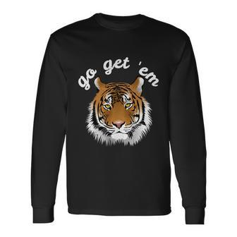 Tiger Lover Women Teens Inspirational Go Get Em Tiger Long Sleeve T-Shirt - Thegiftio UK