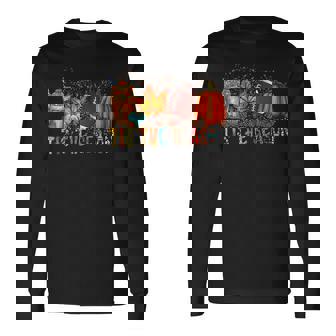 Tis The Season Leopard Pumpkin Football Halloween Fall Men Women Long Sleeve T-Shirt T-shirt Graphic Print - Thegiftio