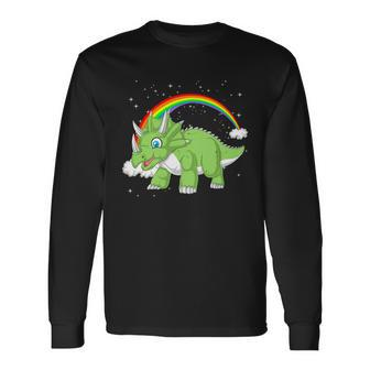 Triceratops Dinosaur Long Sleeve T-Shirt - Monsterry DE