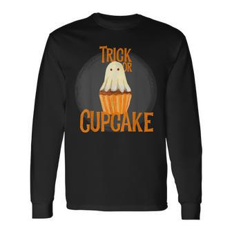 Trick Or Treat Cupcake Halloween Costume Candy Long Sleeve T-Shirt - Seseable