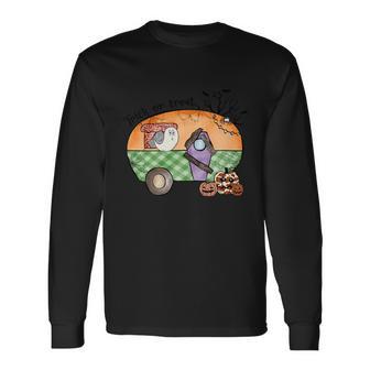 Trick Or Treat Sublimation Halloween Day Long Sleeve T-Shirt - Thegiftio UK