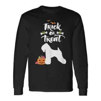 Trick Or Treat Wheaten Terrier Dog Halloween Costume Long Sleeve T-Shirt - Seseable