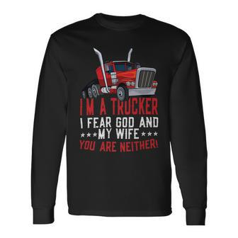 Trucker Trucker Accessories For Truck Driver Diesel Lover Trucker_ V3 Long Sleeve T-Shirt - Seseable