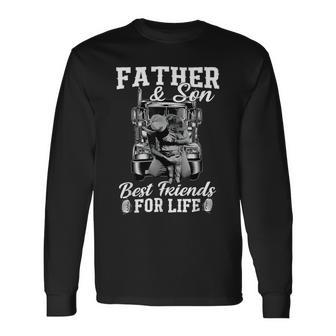 Trucker Trucker Fathers Day Father And Son Best Friends For Life Long Sleeve T-Shirt - Seseable