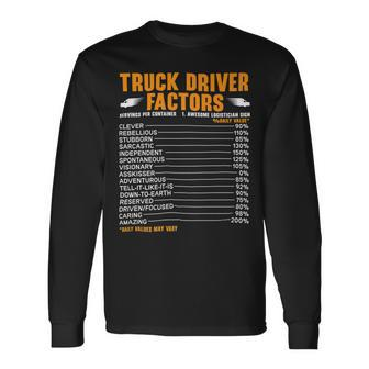 Trucker Truck Driver Trailer Truck Trucker Vehicle Jake Brake Long Sleeve T-Shirt - Seseable