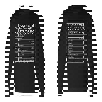 Trump Nutrition Facts Make America Great Long Sleeve T-Shirt - Thegiftio