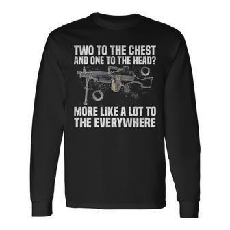 Two To The Chest Long Sleeve T-Shirt - Seseable