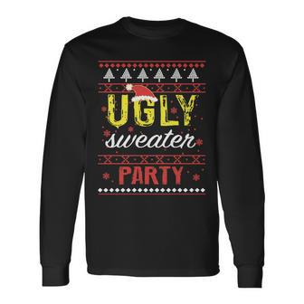 Ugly Sweater Party Christmas Sweater Long Sleeve T-Shirt - Monsterry AU