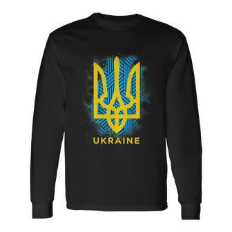 Ukraine Flag Symbol Tshirt Long Sleeve T-Shirt - Monsterry