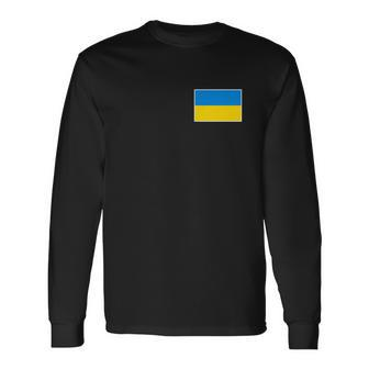 Ukraine Flag With Vintage Ukrainian National Colors Tshirt Long Sleeve T-Shirt - Monsterry