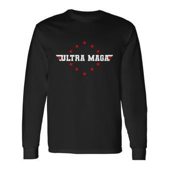 Ultra Maga Anti Biden Parody Trump Long Sleeve T-Shirt - Monsterry