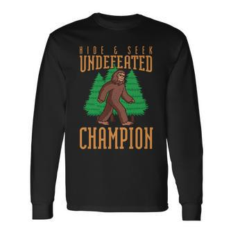 Undefeated Hide & Seek Champion Bigfoot Tshirt Long Sleeve T-Shirt - Monsterry AU