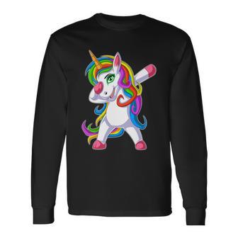 Unicorn Dabbing V2 Long Sleeve T-Shirt - Monsterry UK