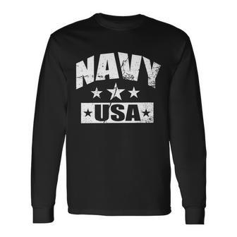 United States Navy Usa Vintage Tshirt Long Sleeve T-Shirt - Monsterry