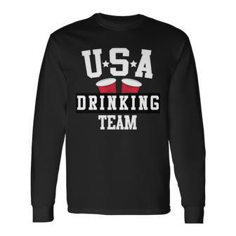 Usa Drinking Team V2 Long Sleeve T-Shirt - Monsterry UK