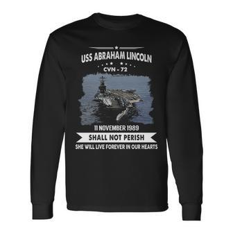 Uss Abraham Lincoln Cvn V2 Long Sleeve T-Shirt - Monsterry UK