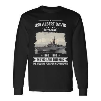 Uss Albert David Ff 1050 De Long Sleeve T-Shirt - Monsterry DE