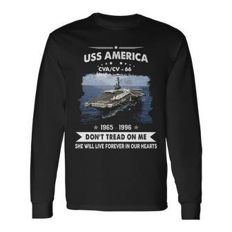 Uss America Cv 66 Cva 66 Front Long Sleeve T-Shirt - Monsterry UK