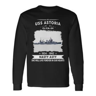 Uss Astoria Cl 34 Ca Long Sleeve T-Shirt - Monsterry AU