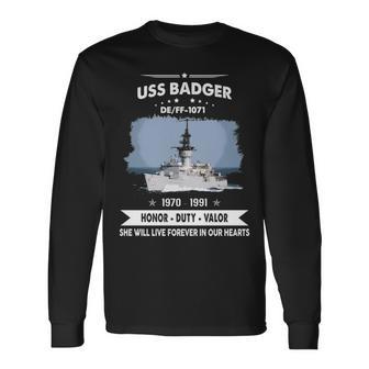 Uss Badger Ff Long Sleeve T-Shirt - Monsterry CA