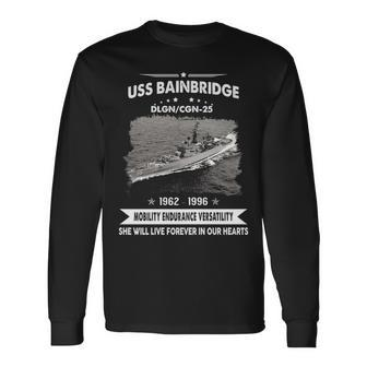 Uss Bainbridge Cgn 25 Dlgn Long Sleeve T-Shirt - Monsterry