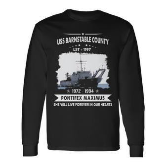 Uss Barnstable County Lst V2 Long Sleeve T-Shirt - Monsterry CA