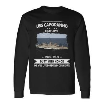 Uss Capodanno Ff 1093 De Long Sleeve T-Shirt - Monsterry CA