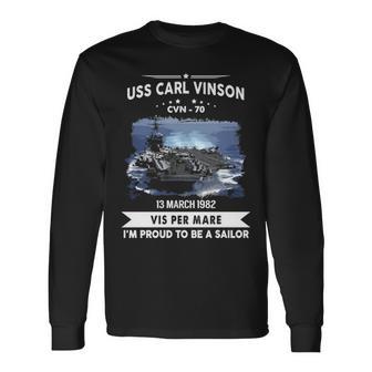 Uss Carl Vinson Cvn V3 Long Sleeve T-Shirt - Monsterry