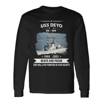 Uss Deyo Dd V2 Long Sleeve T-Shirt - Monsterry DE