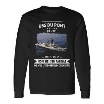 Uss Du Pont Dd 941 Uss Dupont Dd- Long Sleeve T-Shirt - Monsterry