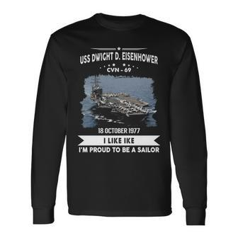 Uss Dwight D Eisenhower Cvn 69 Uss Ike Long Sleeve T-Shirt - Monsterry DE