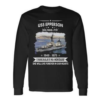 Uss Epperson Dd 719 Dde Long Sleeve T-Shirt - Monsterry DE