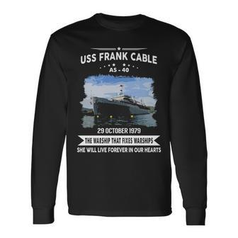 Uss Frank Cable As Long Sleeve T-Shirt - Monsterry