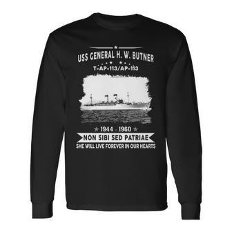 Uss General H W Butner Ap 113 Ap Long Sleeve T-Shirt - Monsterry AU