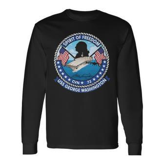 Uss George Washington Cvn V2 Long Sleeve T-Shirt - Monsterry UK