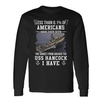 Uss Hancock Cv 19 Sunset Long Sleeve T-Shirt - Monsterry CA