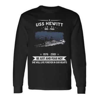 Uss Hewitt Dd V2 Long Sleeve T-Shirt - Monsterry AU