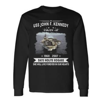 Uss John F Kennedy Cv 67 Cva67 Front Style Long Sleeve T-Shirt - Monsterry DE