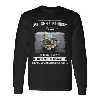 Uss John F Kennedy Cv V2 Long Sleeve T-Shirt - Monsterry DE