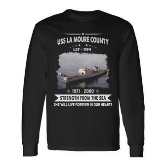 Uss La Moure County Lst Long Sleeve T-Shirt - Monsterry