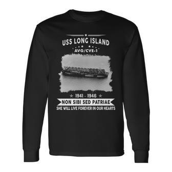 Uss Long Island Cve Long Sleeve T-Shirt - Monsterry AU