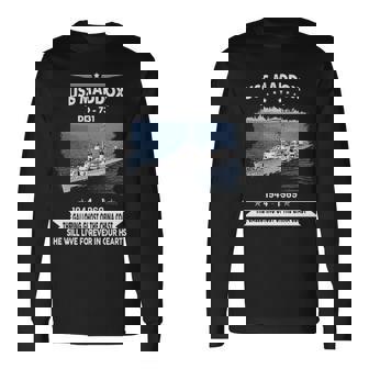 Uss Maddox Dd 731 Front Long Sleeve T-Shirt - Monsterry