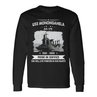 Uss Monongahela Ao Long Sleeve T-Shirt - Monsterry