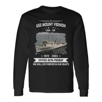Uss Mount Vernon Lsd V2 Long Sleeve T-Shirt - Monsterry