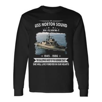 Uss Norton Sound Avm Long Sleeve T-Shirt - Monsterry