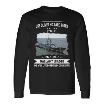 Uss Oliver Hazard Perry Ffg Long Sleeve T-Shirt - Monsterry UK