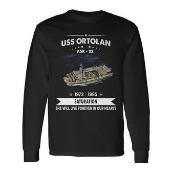 Uss Ortolan Asr V2 Long Sleeve T-Shirt - Monsterry