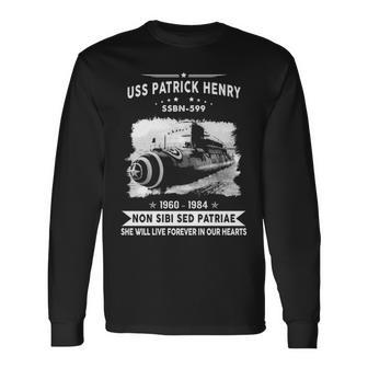 Uss Patrick Henry Ssbn Long Sleeve T-Shirt - Monsterry DE