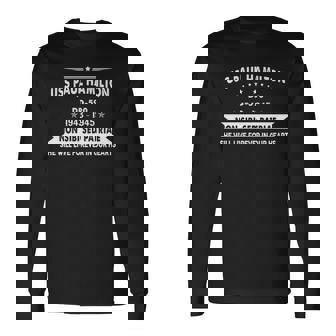 Uss Paul Hamilton Dd Long Sleeve T-Shirt - Monsterry